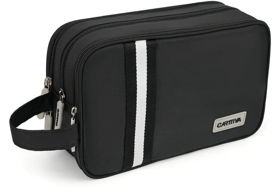 Borsa da Bagno Uomo con Ripristino Acqua, Grande Capacità (Nero, 5,51L)