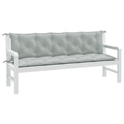 Cuscini Panca Giardino 2 pz-Set di 2 Cuscini per panchina da esterno Grigio Chiaro M¨¦lange 180x50x7 cm