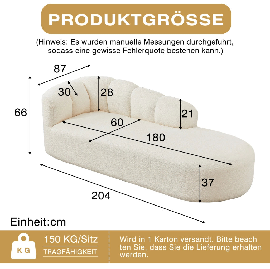 Poltrona relax in ciniglia con schienale ondulato, colore beige