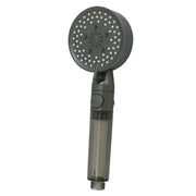 Trade Shop - Doccetta Multigetto Soffione Doccia Filtrato Bagno Pulsante Moderno Filtro Grigio 87528 -