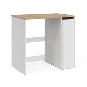 Mobile lavatrice Viktor Bianco/Rovere artigianale 93.6 x 88.2 cm con 3 scomparti Vicco