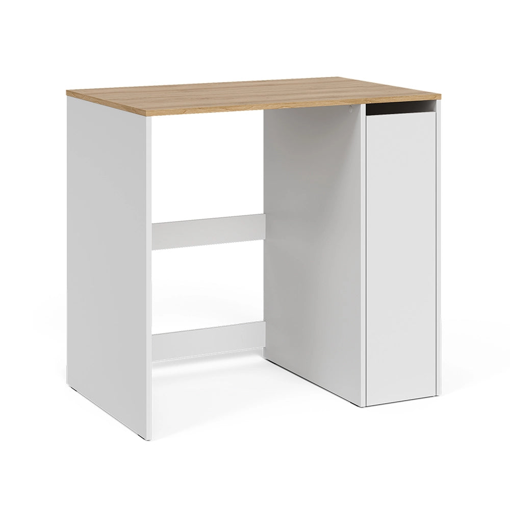 Mobile lavatrice Viktor Bianco/Rovere artigianale 93.6 x 88.2 cm con 3 scomparti Vicco