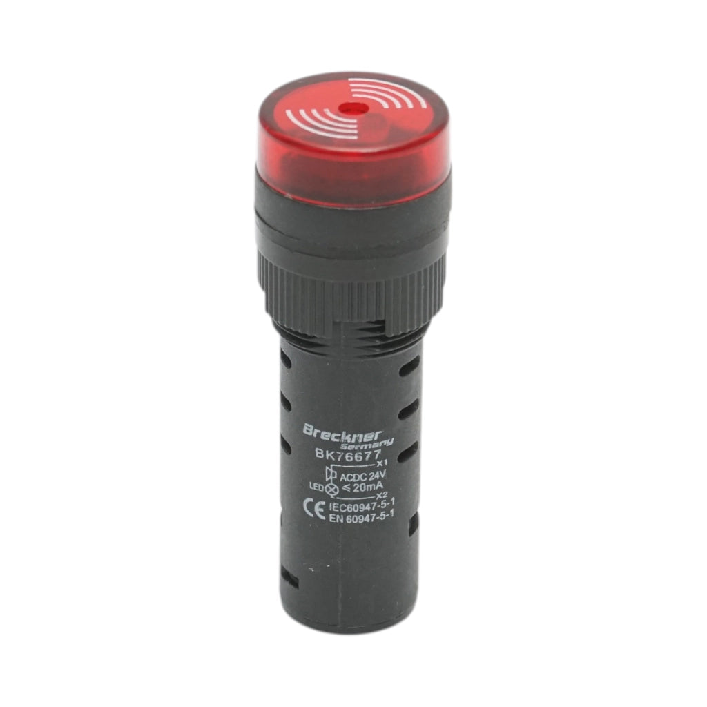Indicatore di segnalazione LED industriale con cicalino 24V AC/DC 16mm Breckner Germany