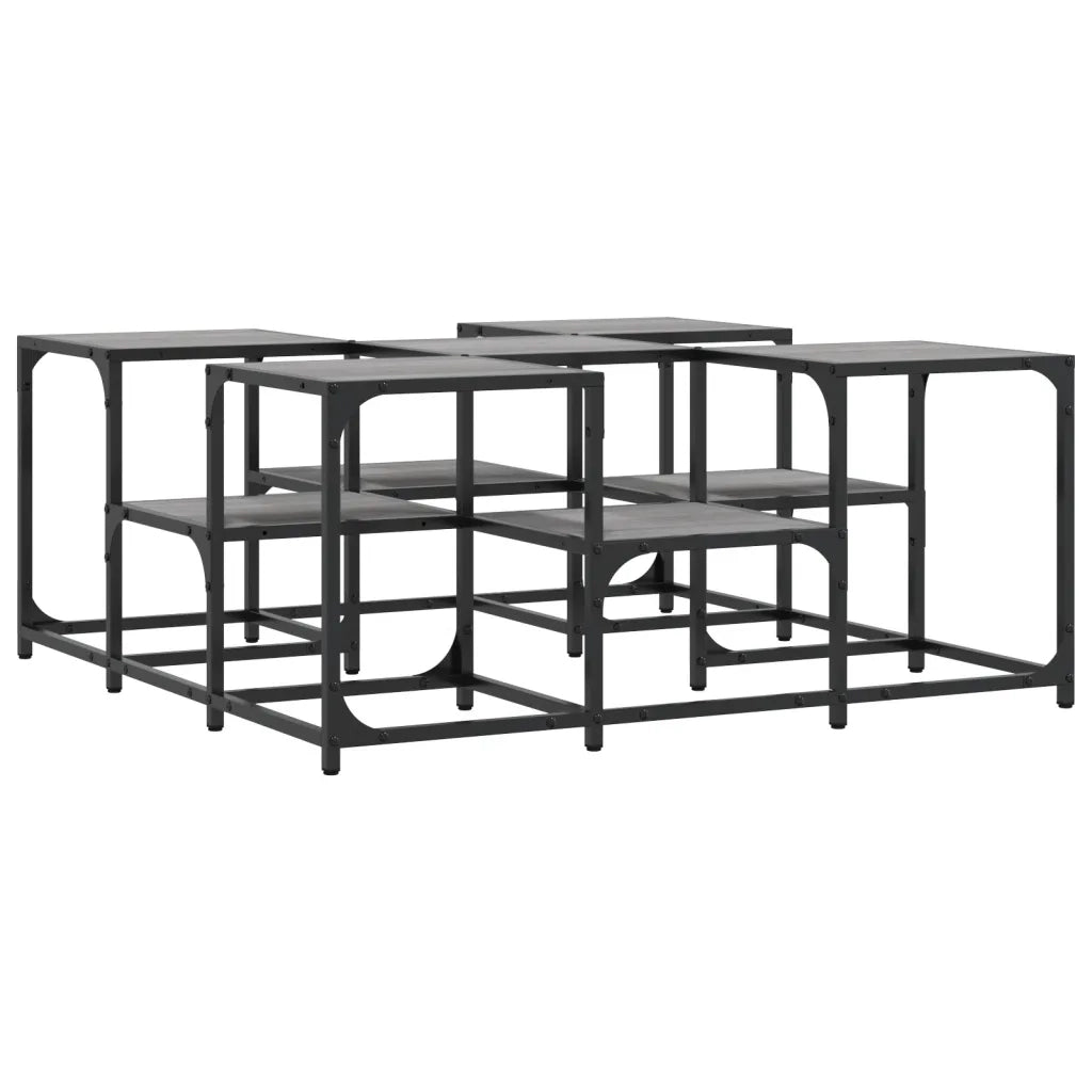 Tavolino da Salotto Grigio Sonoma 91x91x40 cm Legno Multistrato 839076