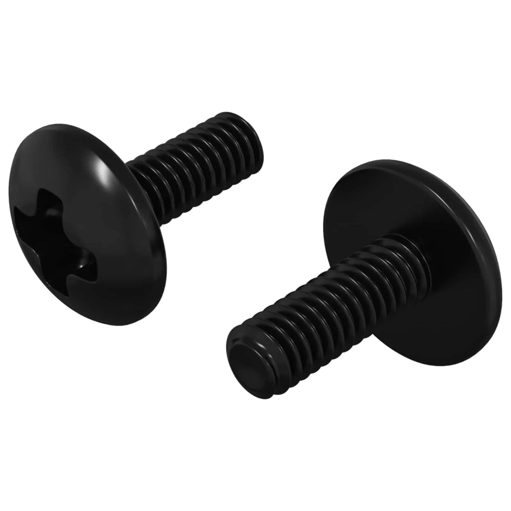 Viti a manica 2 pz Nero M4 x 10 mm Acciaio CFW1576362