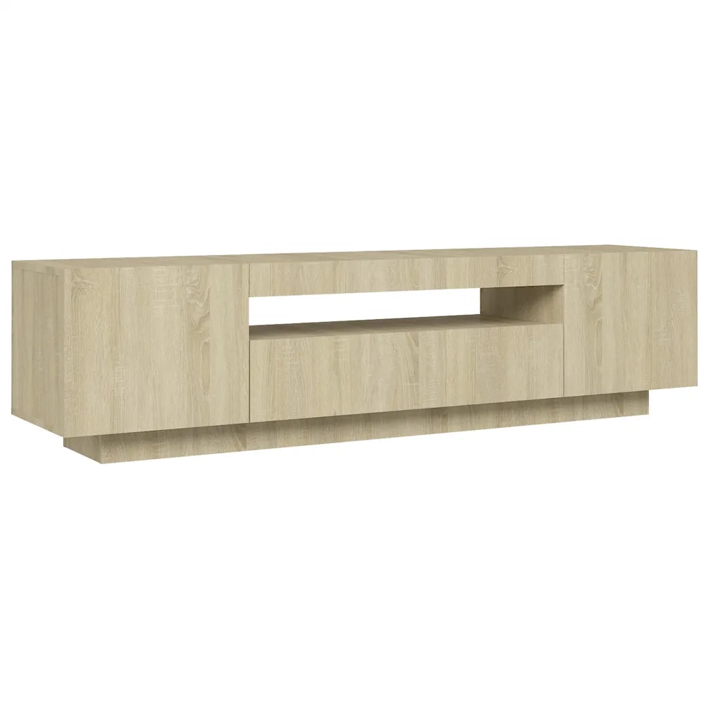 Mobile TV | Armadietto TV | Mobile Porta TV con Luci LED Rovere Sonoma 160x35x40 cm