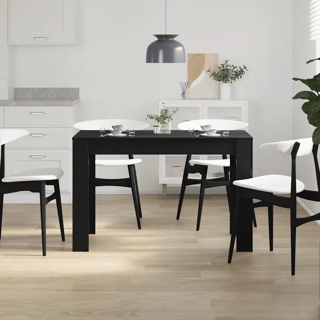Tavolo da Pranzo Rovere Nero 120x60x76 cm Legno Multistrato 861987