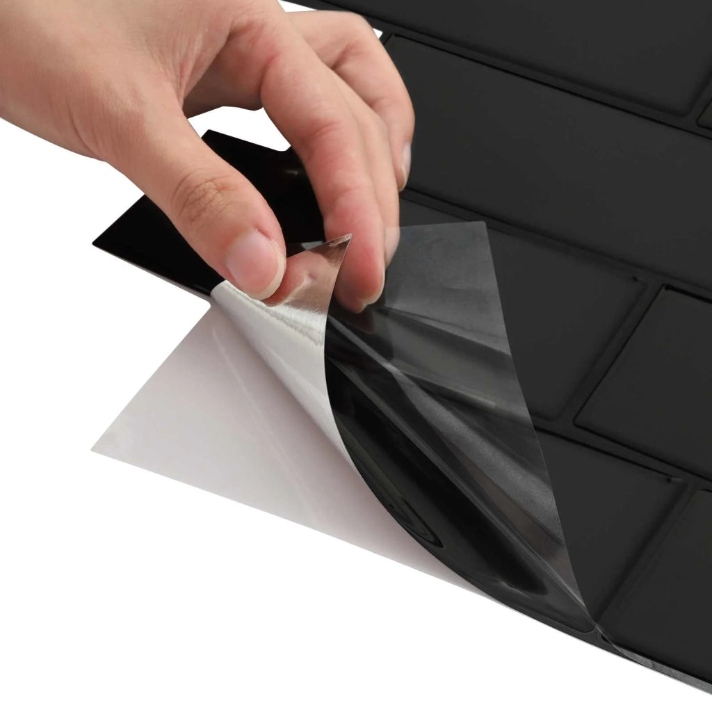 Piastrella subway 50 pcs Nero 29 x 21 cm Poliuretano e PET