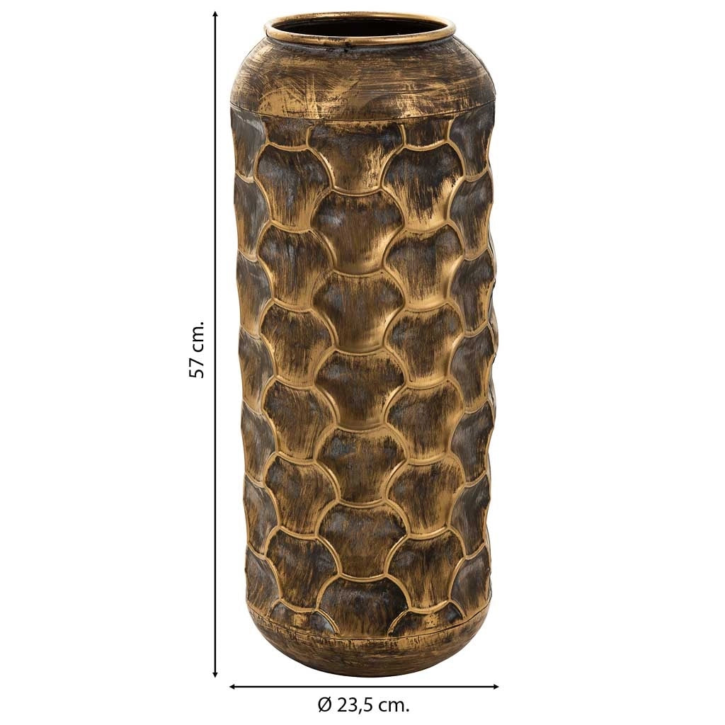 Vaso in metallo marrone 23,5x23,5x57h