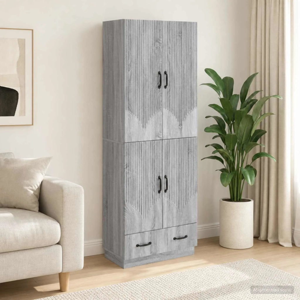 Set di armadi 2 pcs Sonoma grigio Legno ingegnerizzato 3416778