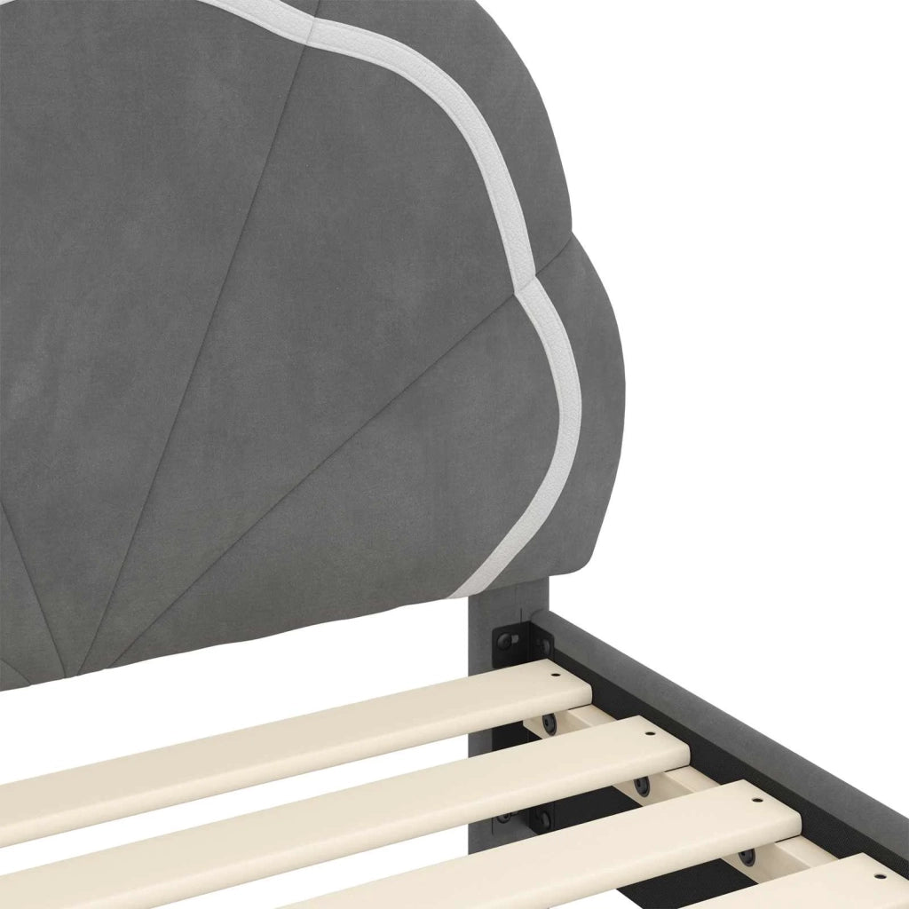 Struttura letto bambini con testata-Giroletto per bambini Grigio Scuro 90 x 200 cm 803543