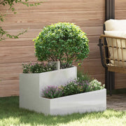 Vaso da giardino Argento 60 x 60 x 50 cm Acciaio inossidabile 873575