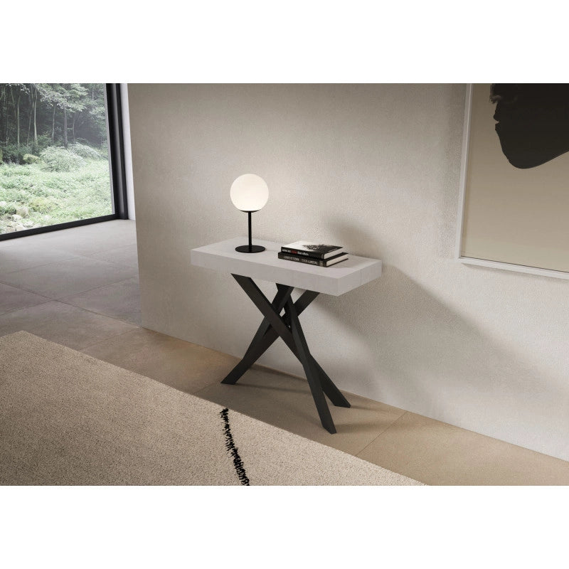Consolle allungabile 90x40/300 cm Saki telaio Antracite - Cashmere