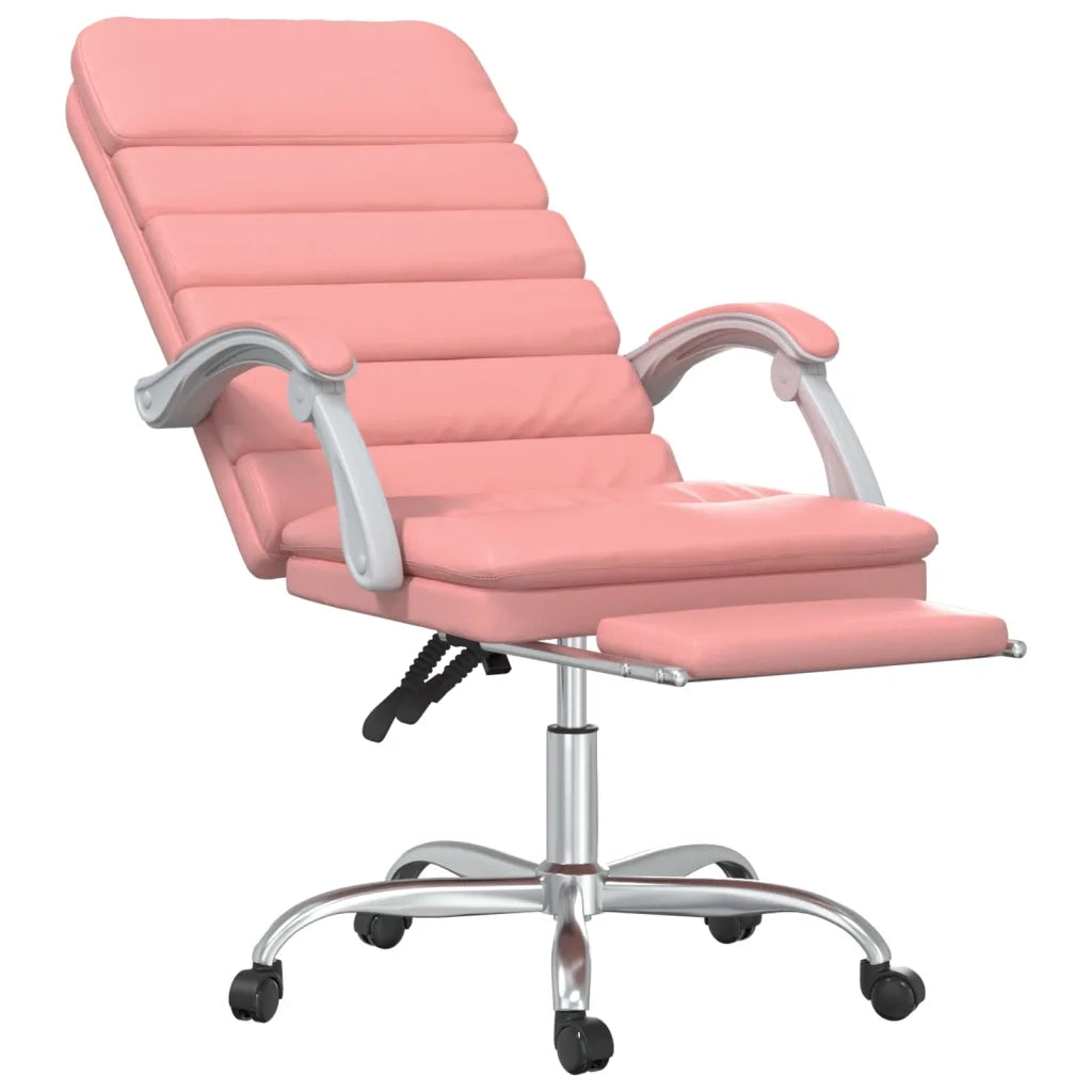 Poltrona da Ufficio Massaggiante Reclinabile rosa in Similpelle 349731