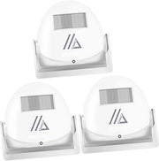 Pacchetto da 3 pezzi di sensori di allarme porta di casa moderni, elettronici, senza batterie, bianchi, wireless