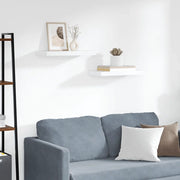 Scaffali a Parete 2 pz Bianchi 50x23x3,8 cm in MDF cod mxl 33748