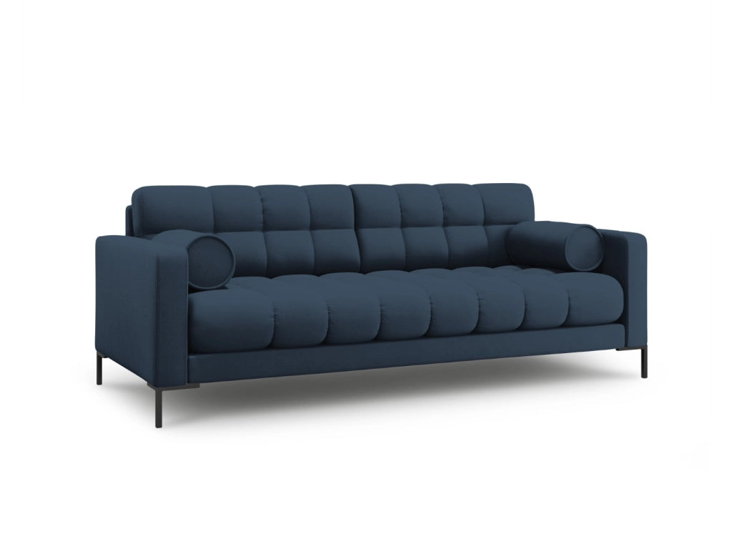 Cosmopolitan Design - Divano "Bali" 4 posti in tessuto strutturato blu 
