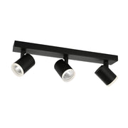 Faretto soffitto Helvia Italux 3 luci nero LED 15W