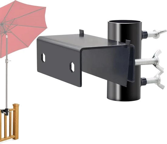 Supporto universale per ombrellone da balcone per ringhiera - Montaggio flessibile per giardino, patio e terrazza