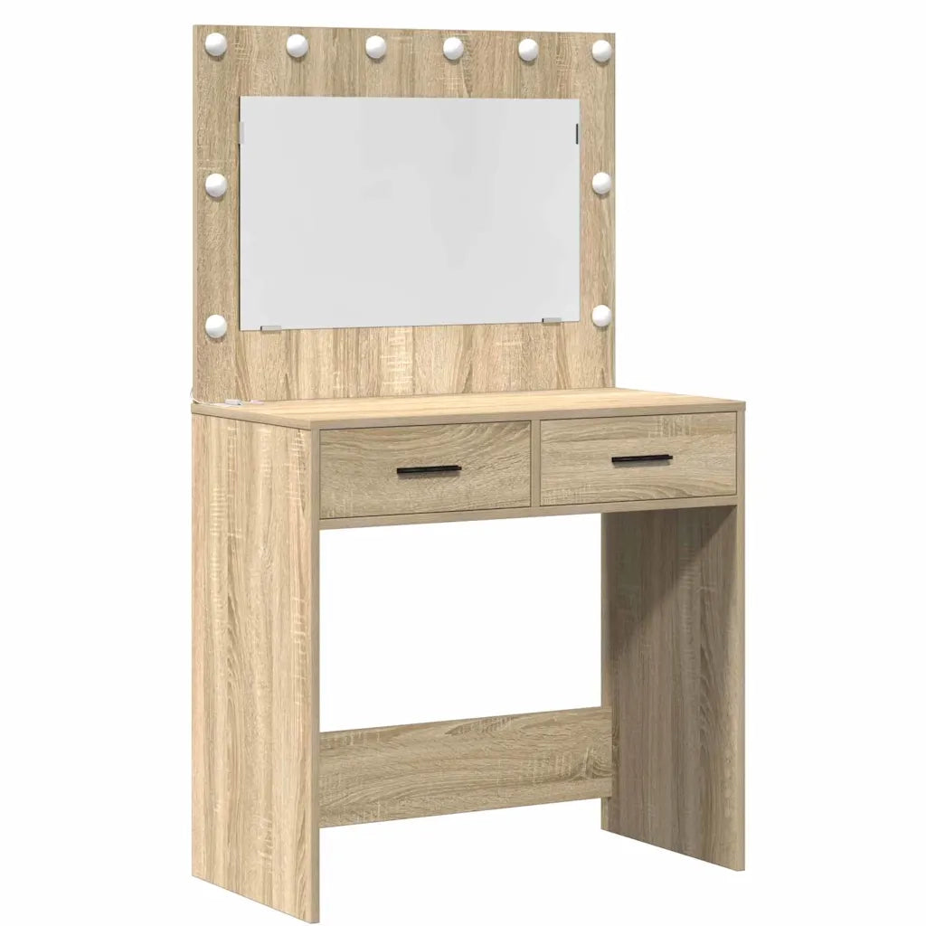 Tavolo da Trucco con cassetto 3 pcs Marrone Legno multistrato 3334247