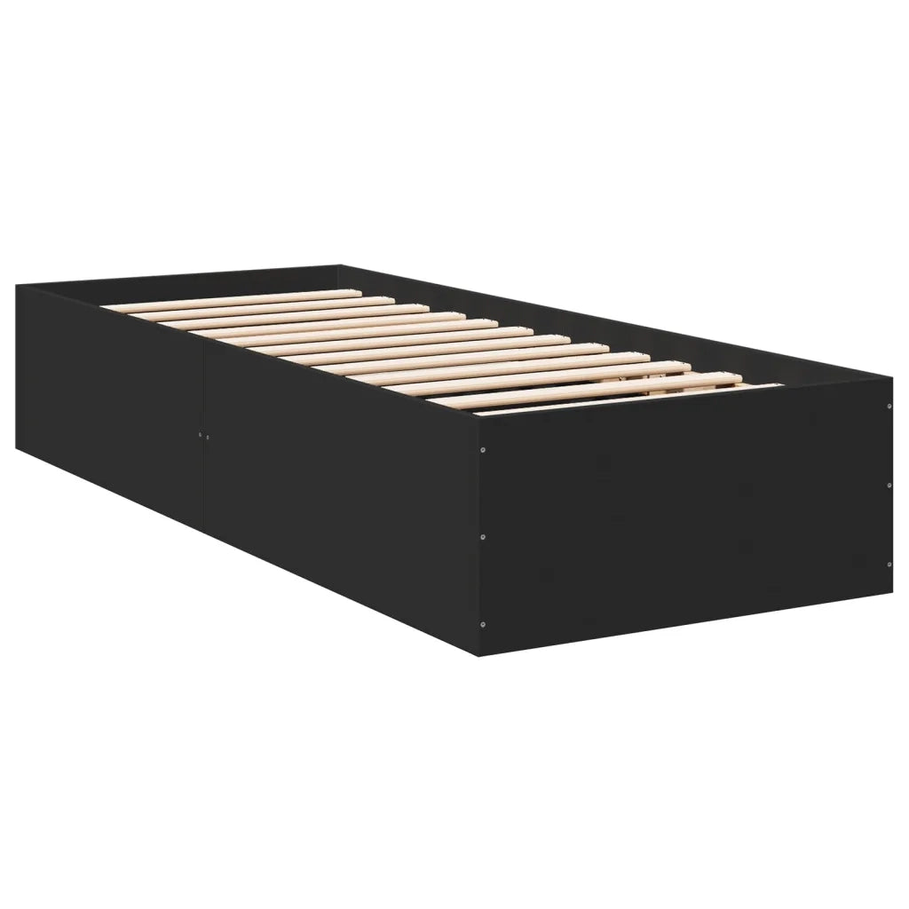 Giroletto-Struttura Letto Nero 75x190 cm in Legno Multistrato 420129