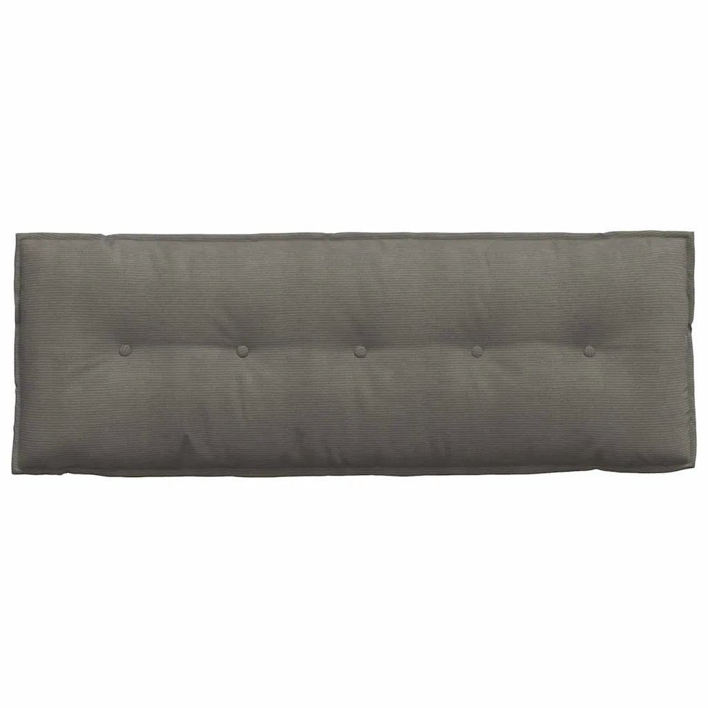Cuscino per Schiena Grigio chiaro 140 x 50 cm Tessuto in Cords