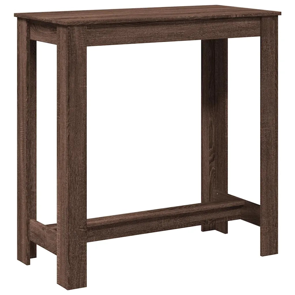 Tavolo da Bar Rovere Marrone 102x50x103,5 cm Legno Multistrato 854415