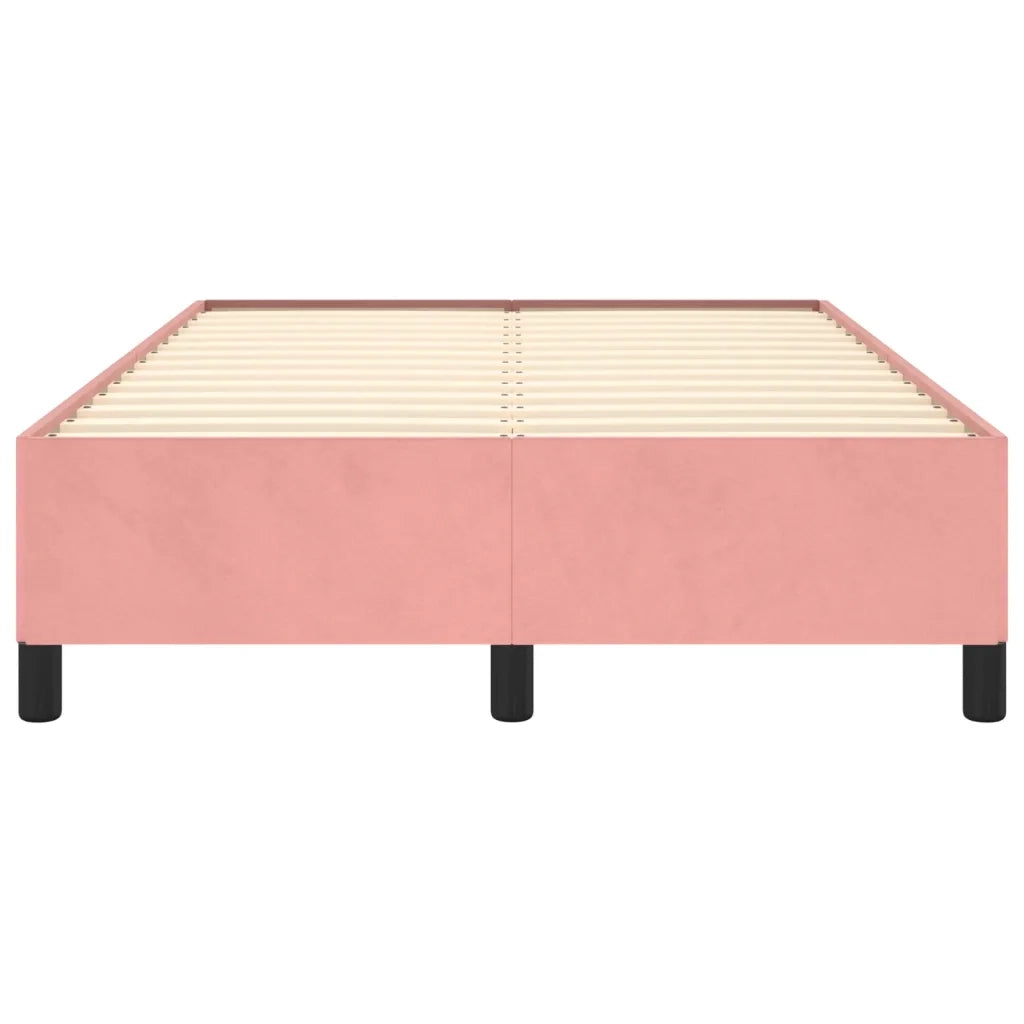 Giroletto senza Materasso-Struttura Letto Rosa 120x190 cm Velluto 861219