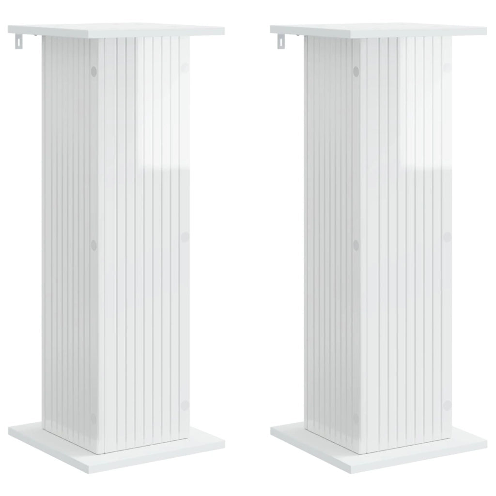Supporto per piante 2 pcs Bianco Lucido 30,5 x 30 x 80,5 cm 899771