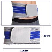 Trade Shop - Fascia Posturale Schiena Supporto Regolabile A Strappo Tutore Lombare Blu -