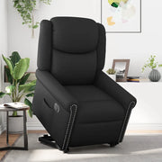 Poltrona Alzapersona Reclinabile Elettrica Nera Similpelle 3303422
