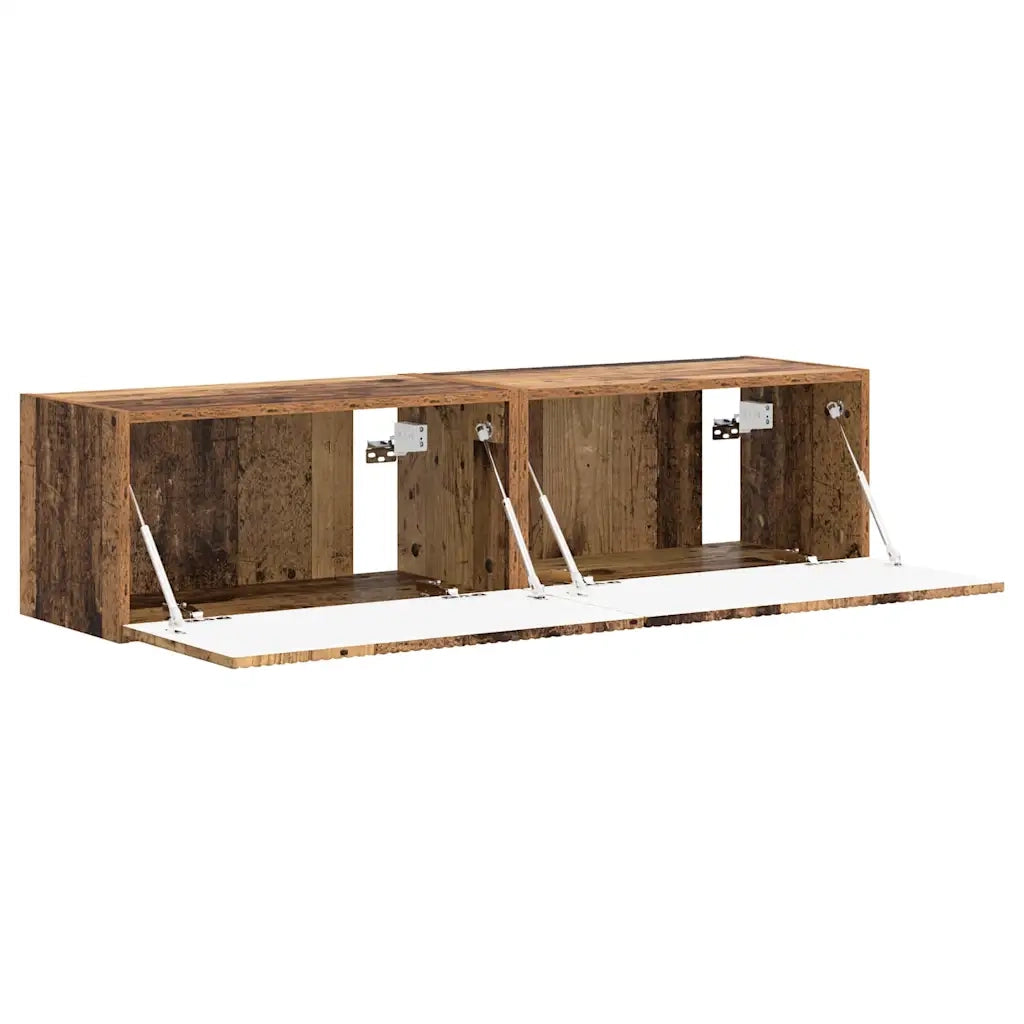 Mobile TV da parete 2 pz-Set di 2 Mobile TV a Muro-Credenza TV Legno vecchio 60 x 31 x 29.5 cm 877249