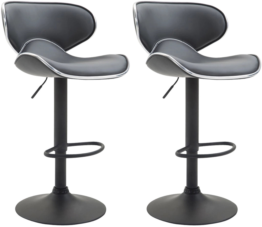 Set 2x Sgabelli LAS VEGAS V2 in similpelle grigio,nero