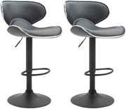 Set 2x Sgabelli LAS VEGAS V2 in similpelle grigio,nero