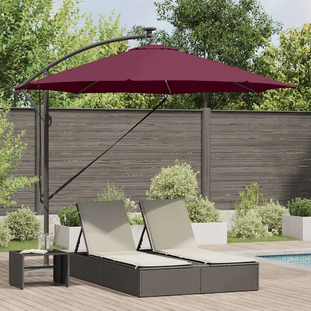 Ombrellone-Ombrello da giardino balcone Rosso Bordeaux 294 x 294 x 248 cm