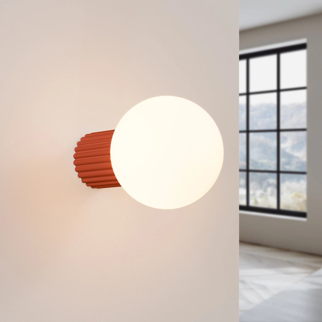 Applique SFERA Pure Lume ocra rossa sfera vetro IP44 G9