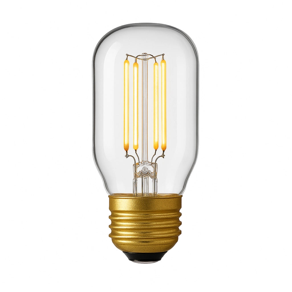 Lampadina filamento trasparente tubolare E27 — 4x11 cm