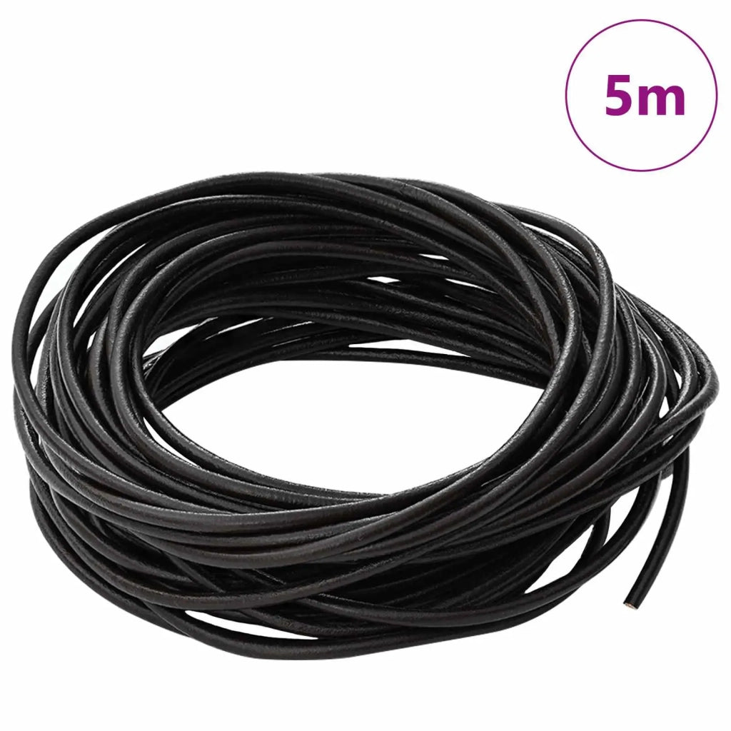 Cordino in Pelle Marrone Scuro ?2,5 mm x 5 m Pelle CFW3998638