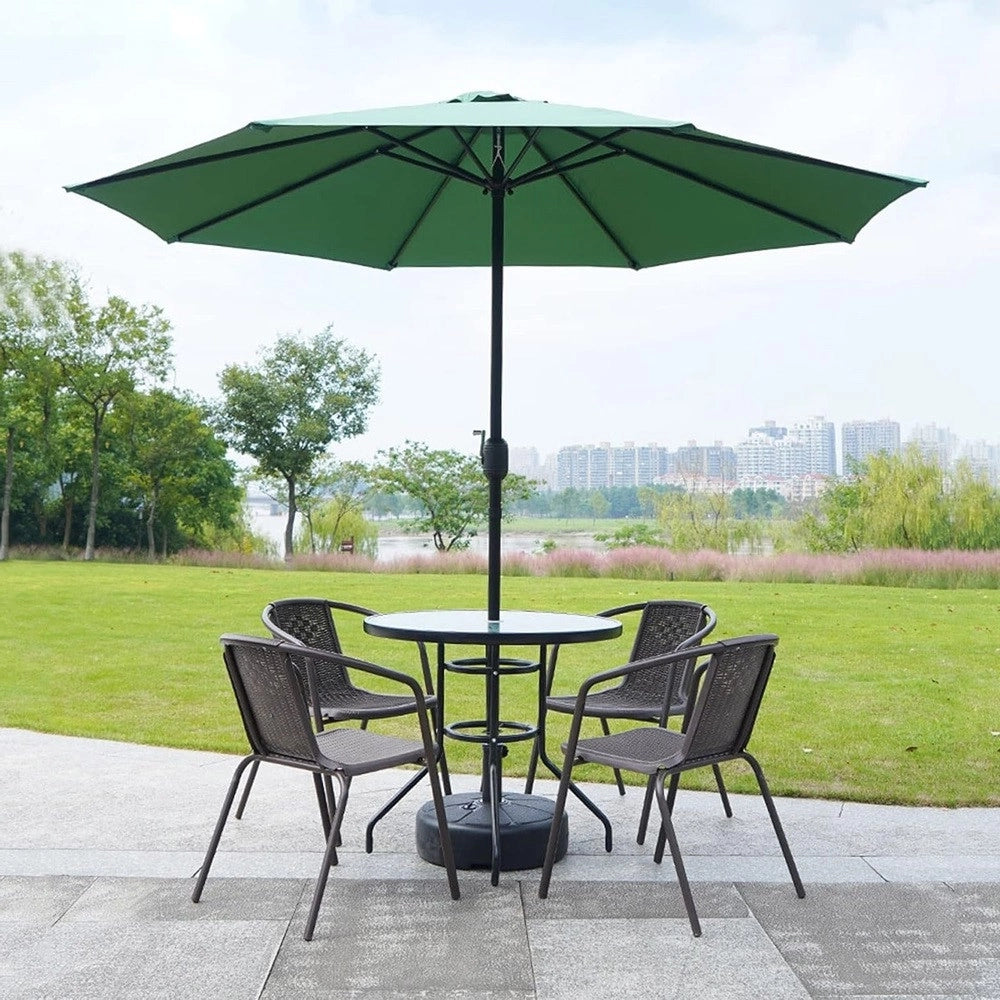 Trade Shop - Ombrellone Da Giardino Gazebo In Alluminio Ombrello Parasole 247xø300cm Verde 206420 -