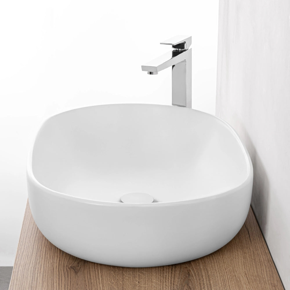 Lavabo da appoggio ovale 60x41 cm bianco opaco Tokyo