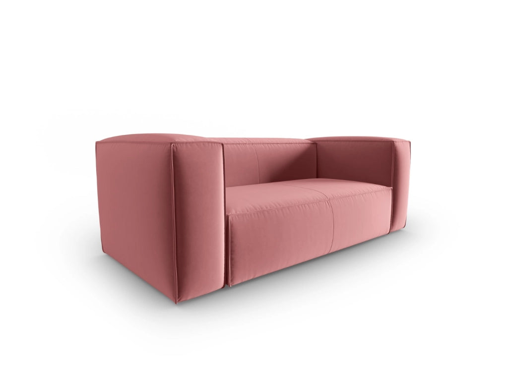 Cosmopolitan Design - Divano "Mackay" 2 posti in velluto salmone 