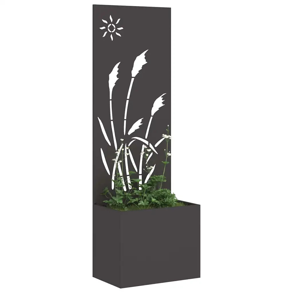 Schermo per privacy in giardino Traforo Nero 50 x 150 cm 876427