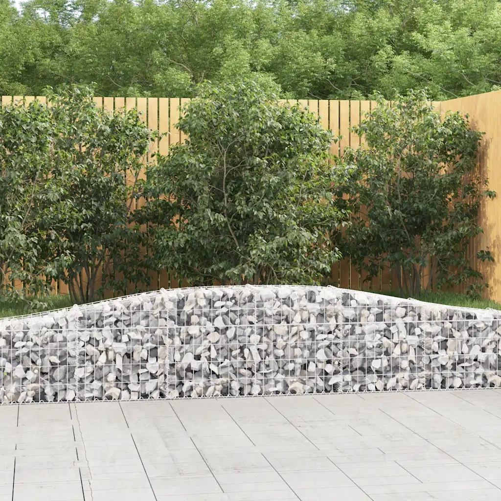 Cesto Gabbione ad Arco 400x30x40/60 cm Ferro Zincato cod mxl 39751