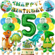 Decorazioni di compleanno Dino - Ballooni XXL - Decorazioni per torta - Lint di compleanno - 12 Ballooni - Tema Dinosaurus - Decorazioni di festa Dino