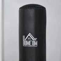 Sacco Boxe da Terra Autoportante, Sacco per Pugilato con Base Riempibile con Acqua e Sabbia, Nero