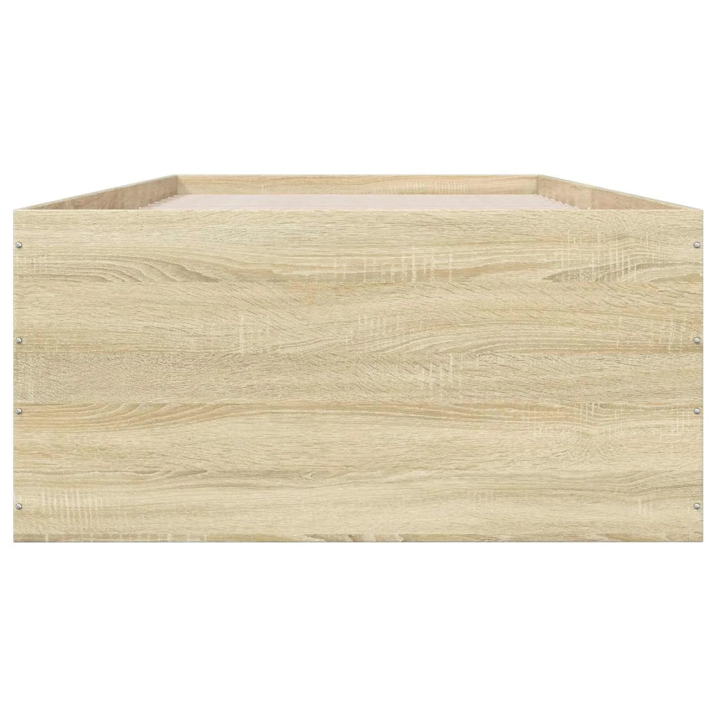 Struttura letto a pavimento Rovere Sonoma 80 x 200 cm 3429534