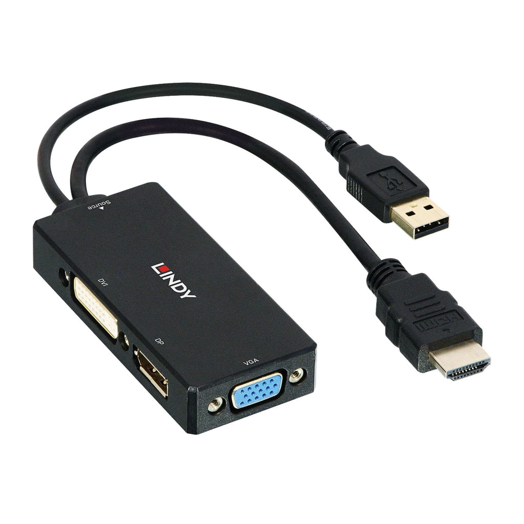 Lindy 38182 cavo e adattatore video 0,15 m nero