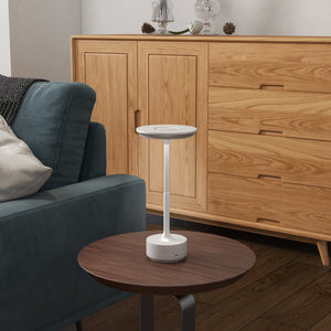 Lampada da Tavolo a LED Senza Filo Touch Ø13x28,5 cm Batteria Ricaricabile Argento