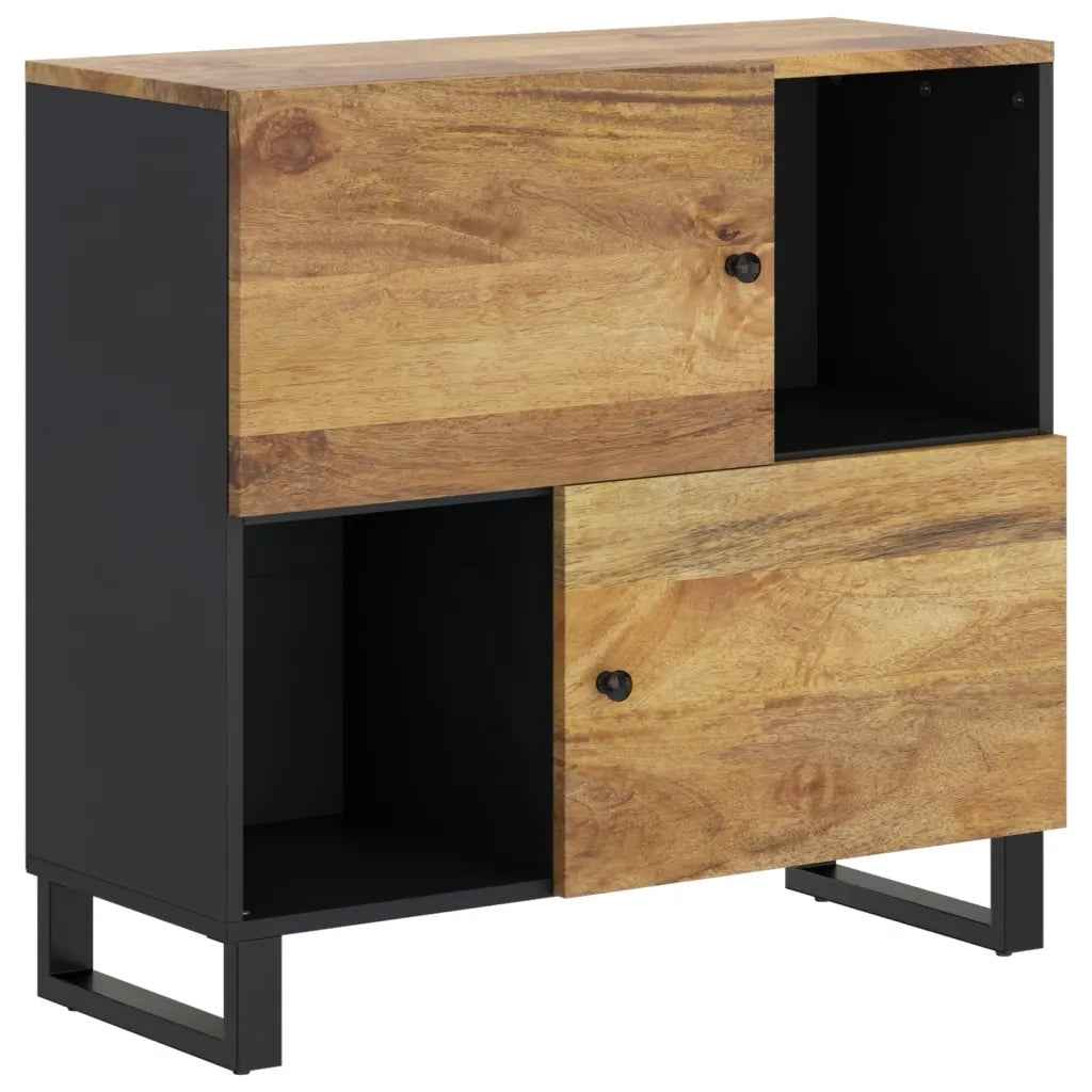 Credenza con 2 Ante 80x33x75 cm in Legno Massello di Mango 352924