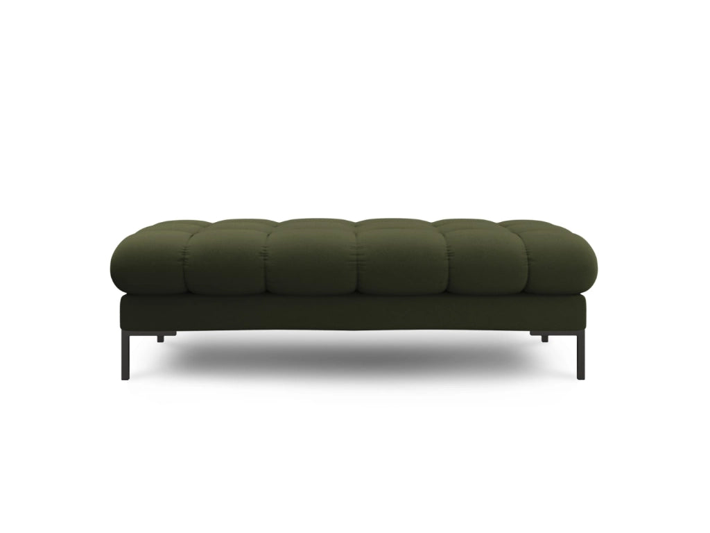 Cosmopolitan Design - Panca "Bali" 2 posti in tessuto strutturato verde 